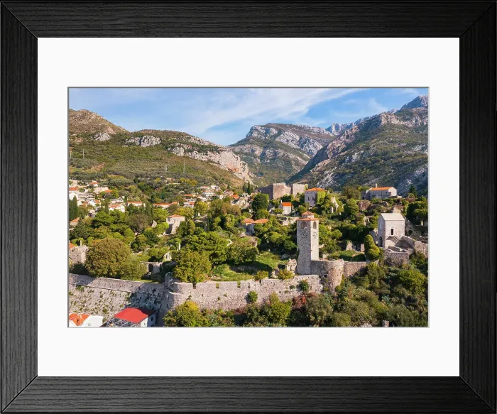 Framed Print : Bar old Town, Adriatic Coast, Montengro