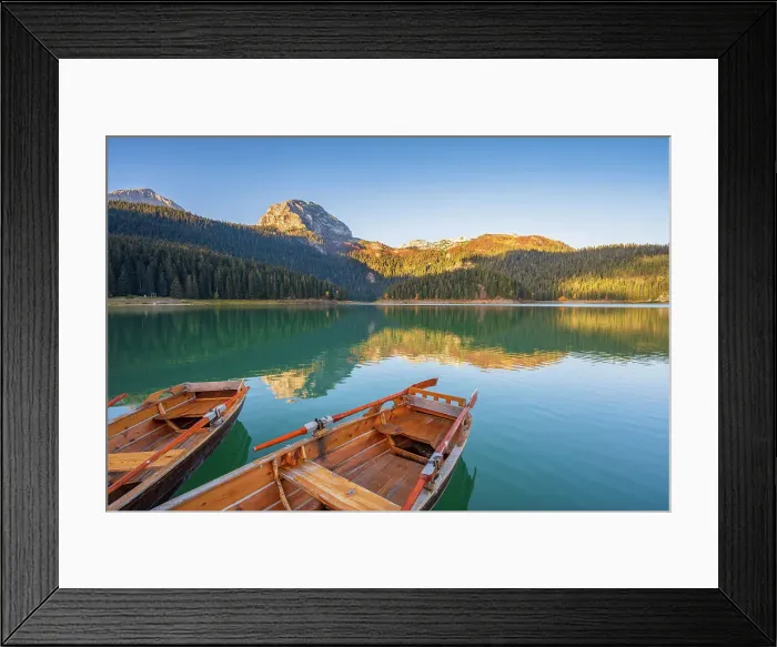 Framed Print : Mount Durmitor and Crno Jevero or Black lake in the Municipality of Zabljak in northern Montenegro