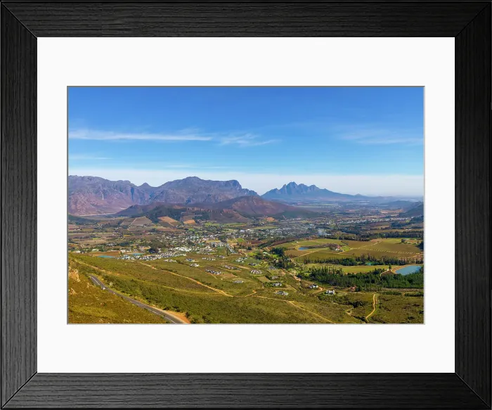Framed Print : Franschhoek Wine Valley, Franschhoek, Western Cape, South Africa Framed Print : Franschhoek Wine Valley, Franschhoek, Western Cape, South Africa