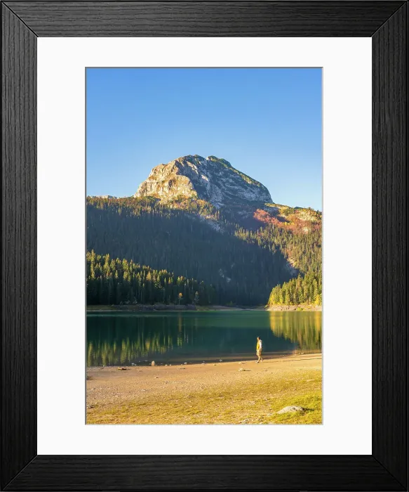 Framed Print : Mount Durmitor and Crno Jevero or Black lake in the Municipality of Zabljak in northern Montenegro