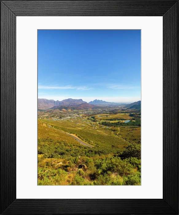 Framed Print : Franschhoek Wine Valley, Franschhoek, Western Cape, South Africa Framed Print : Franschhoek Wine Valley, Franschhoek, Western Cape, South Africa