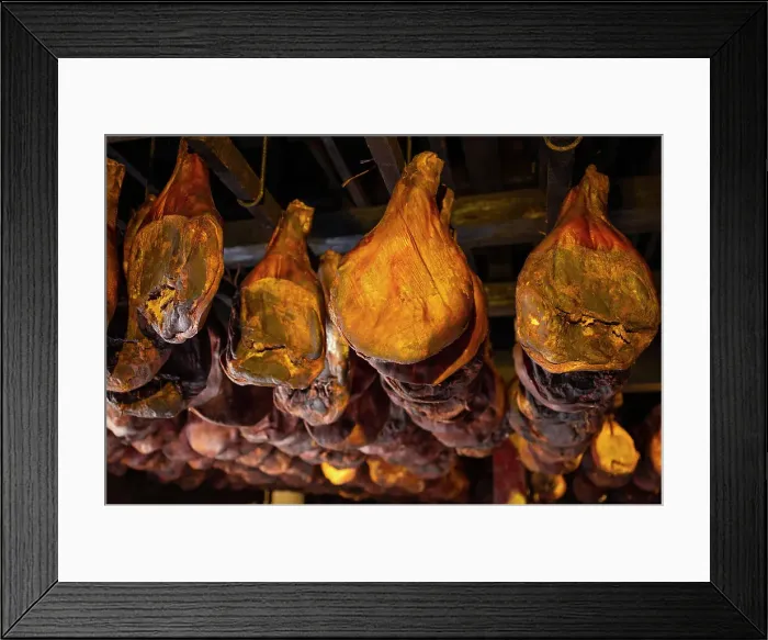 Framed Print : Dried ham, Cetinje, Montenegro Framed Print : Dried ham, Cetinje, Montenegro