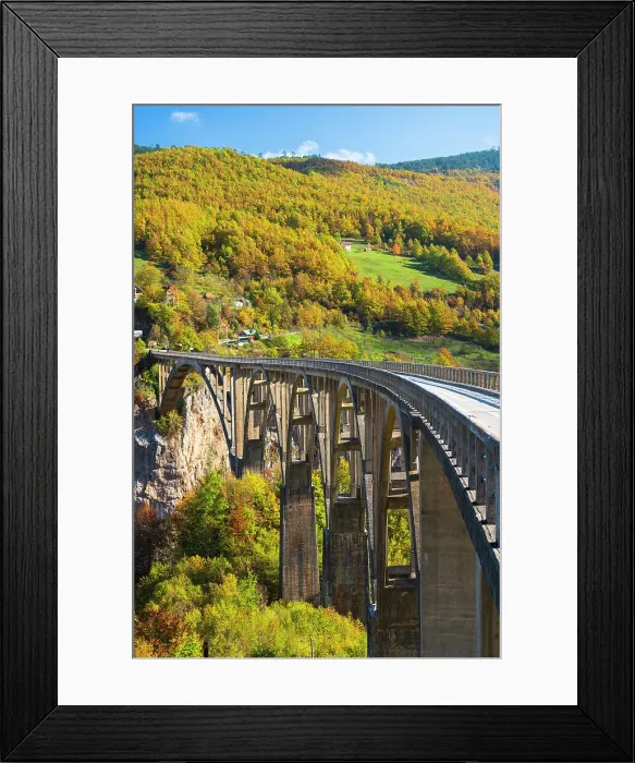 Framed Print : Durdevica Tara Bridge, over the Tara River, North Montengro Framed Print : Durdevica Tara Bridge, over the Tara River, North Montengro