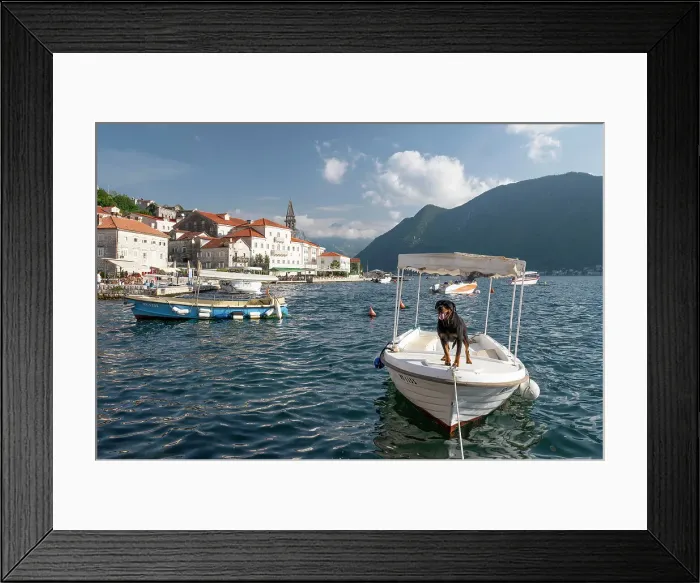 Framed Print : Perast, Kotor Bay, Montenegro
