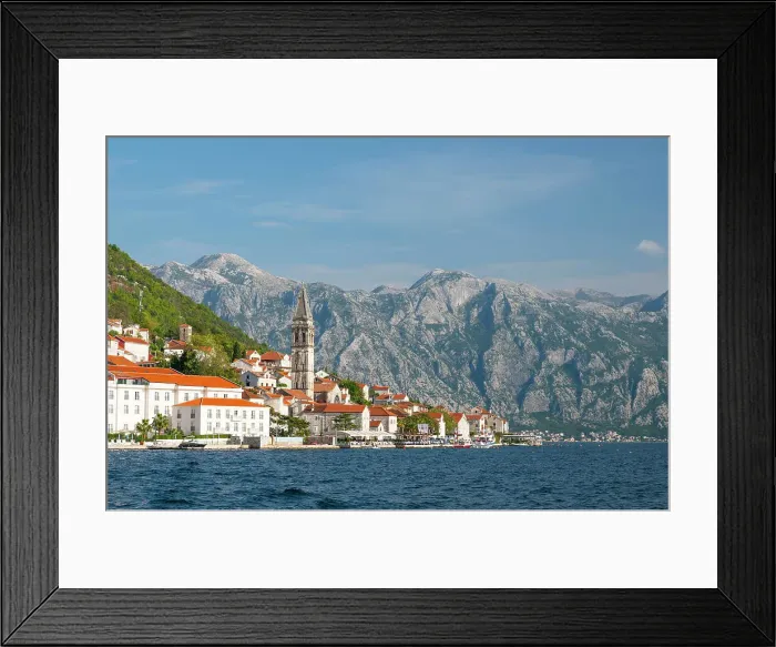 Framed Print : Perast, Kotor Bay, Montenegro