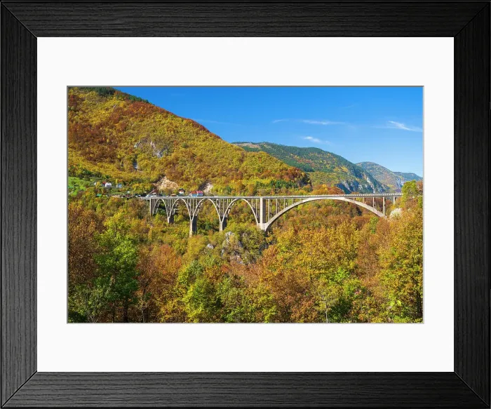 Framed Print : Durdevica Tara Bridge, over the Tara River, North Montengro Framed Print : Durdevica Tara Bridge, over the Tara River, North Montengro