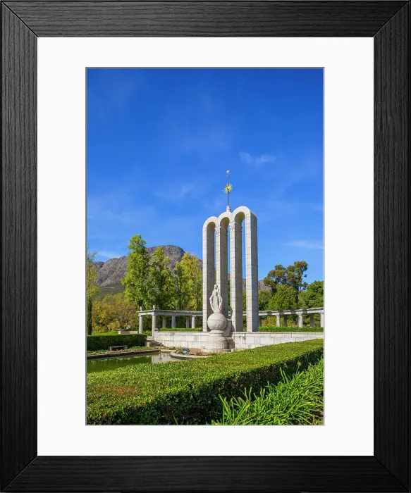 Framed Print : The Huguenot Monument Symbolising the Holy Trinity, Franschhoek, Western Cape, South Africa Framed Print : The Huguenot Monument Symbolising the Holy Trinity, Franschhoek, Western Cape, South Africa