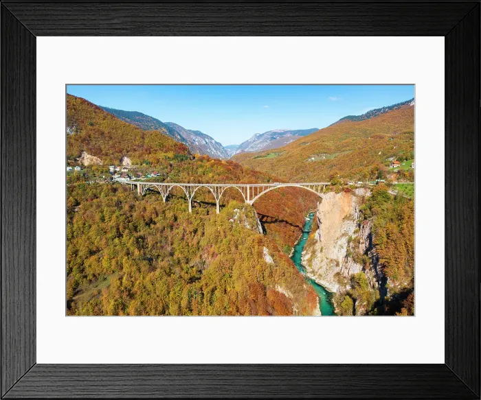 Framed Print : Durdevica Tara Bridge, over the Tara River, North Montengro