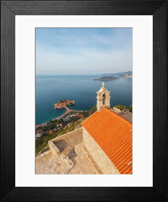 Framed Print : St. Sava Church, Sveti Stefan, Montenegro Framed Print : St. Sava Church, Sveti Stefan, Montenegro