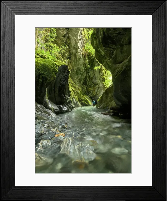 Framed Print : New Zealand, South Island, West Coast, Haast, slot canyon