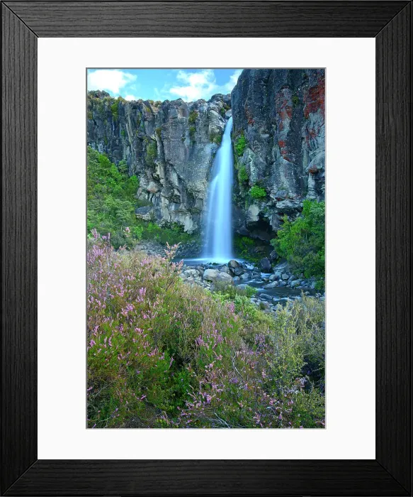 Framed Print : New Zealand, North Island, Tongariro National Park, Taranaki Falls Framed Print : New Zealand, North Island, Tongariro National Park, Taranaki Falls