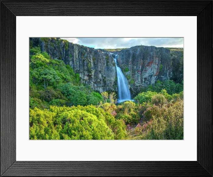 Framed Print : New Zealand, North Island, Tongariro National Park, Taranaki Falls