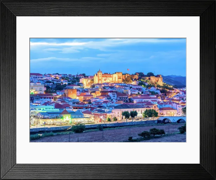 Framed Print : Dusk Image of Silves, Silves, Algarve, Portugal Framed Print : Dusk Image of Silves, Silves, Algarve, Portugal