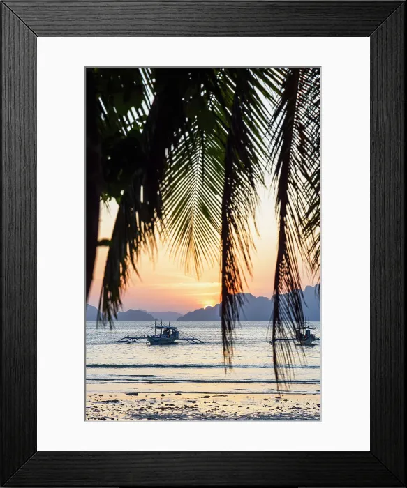 Framed Print : Corong Corong Beach at sunset, El Nido, Bacuit Bay, Palawan, Philippines Framed Print : Corong Corong Beach at sunset, El Nido, Bacuit Bay, Palawan, Philippines