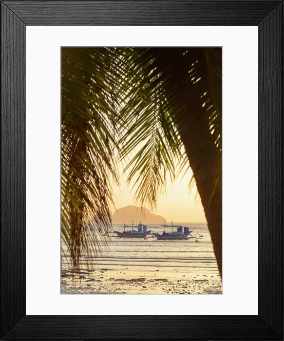 Framed Print : Corong Corong Beach at sunset, El Nido, Bacuit Bay, Palawan, Philippines Framed Print : Corong Corong Beach at sunset, El Nido, Bacuit Bay, Palawan, Philippines