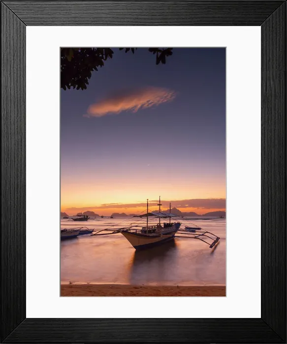 Framed Print : Corong Corong Beach at sunset, El Nido, Bacuit Bay, Palawan, Philippines Framed Print : Corong Corong Beach at sunset, El Nido, Bacuit Bay, Palawan, Philippines
