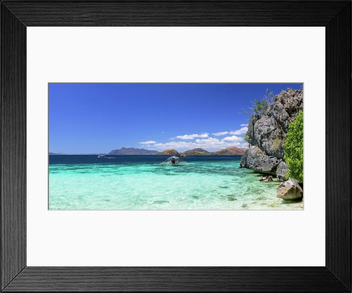 Framed Print : Bangkas at Baracuda Lake, Coron, Palawan, Philippines Framed Print : Bangkas at Baracuda Lake, Coron, Palawan, Philippines