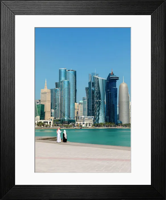 Framed Print : West Bay Skyline, Doha, Qatar, West Asia Framed Print : West Bay Skyline, Doha, Qatar, West Asia
