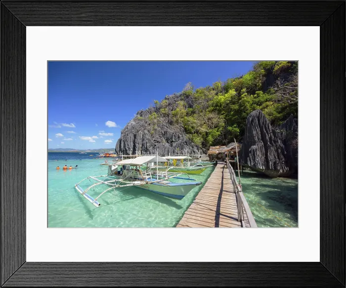 Framed Print : Bangkas at Baracuda Lake, Coron, Palawan, Philippines Framed Print : Bangkas at Baracuda Lake, Coron, Palawan, Philippines