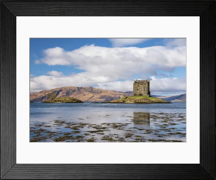 Framed Print : Castle Stalker on a tidal islet on Loch Laich near Port Appin, Scotland. Spring (March) 2024 Framed Print : Castle Stalker on a tidal islet on Loch Laich near Port Appin, Scotland. Spring (March) 2024