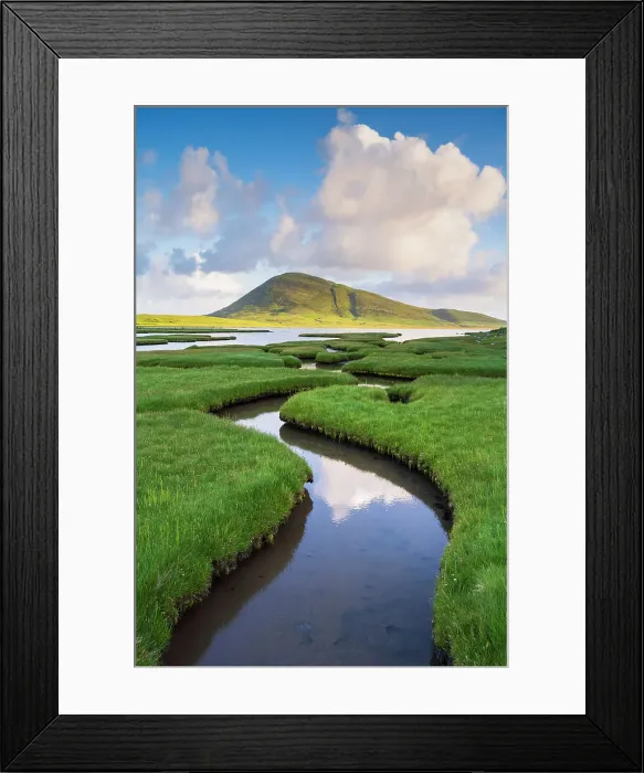 Framed Print : Salt Marsh, Isle of Lewis, Lewis & Harris, Outer Hebrides, Scotland