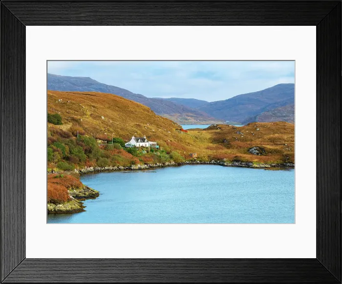 Framed Print : Views from the Golden Road around the South East of Isle of Harris, Outer Hebrides, Scotland