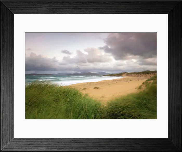 Framed Print : Sunrise over Traigh Scarista (Scarista beach), with the north Harris mountains in the background, Isle of Harris, Outer Hebrides, Scotland Framed Print : Sunrise over Traigh Scarista (Scarista beach), with the north Harris mountains in the background, Isle of Harris, Outer Hebrides, Scotland