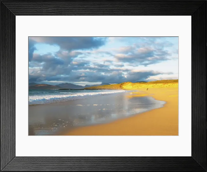 Framed Print : Sunset over Traigh Scarista (Scarista beach), with the north Harris Hills in the background, Isle of Harris, Outer Hebrides, Scotland Framed Print : Sunset over Traigh Scarista (Scarista beach), with the north Harris Hills in the background, Isle of Harris, Outer Hebrides, Scotland