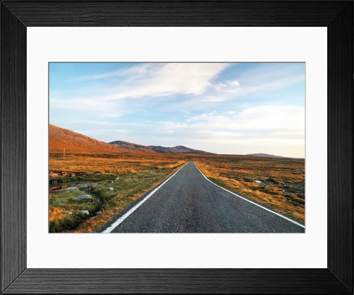 Framed Print : Road on the Isle of Lewis, Outer Hebrides, Scotland Framed Print : Road on the Isle of Lewis, Outer Hebrides, Scotland