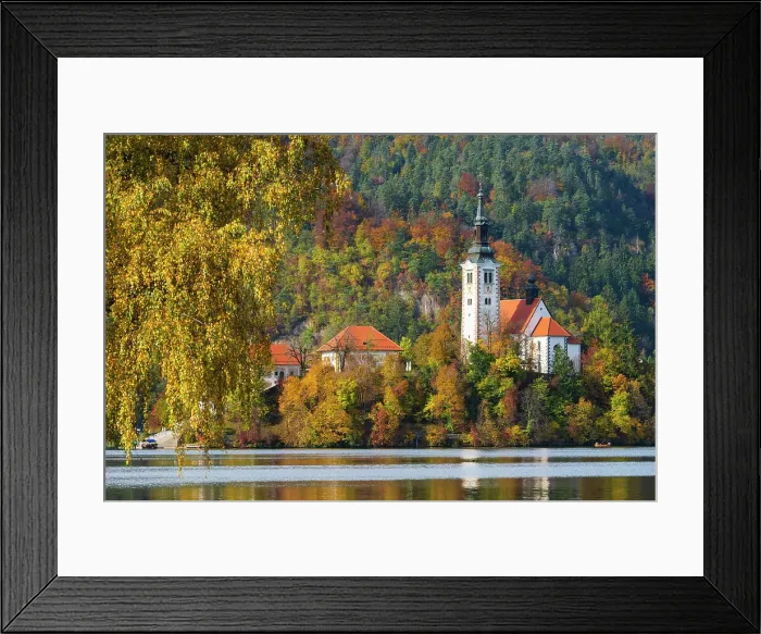 Framed Print : Church of the Assumption, Lake Bled, Upper Carniola Region, Gorenjska, Slovenia Framed Print : Church of the Assumption, Lake Bled, Upper Carniola Region, Gorenjska, Slovenia