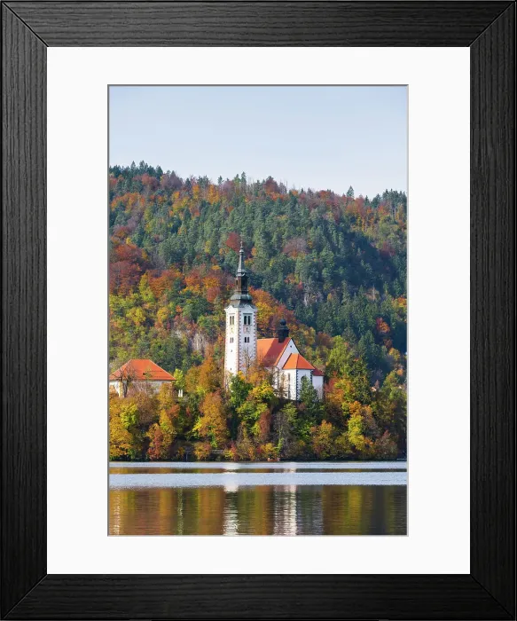 Framed Print : Church of the Assumption, Lake Bled, Upper Carniola Region, Gorenjska, Slovenia Framed Print : Church of the Assumption, Lake Bled, Upper Carniola Region, Gorenjska, Slovenia