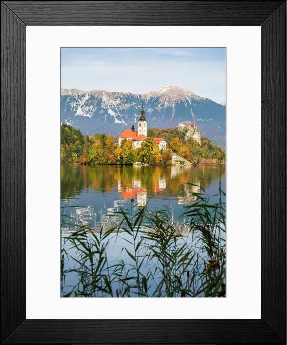 Framed Print : Church of the Assumption, Lake Bled, Upper Carniola Region, Gorenjska, Slovenia Framed Print : Church of the Assumption, Lake Bled, Upper Carniola Region, Gorenjska, Slovenia