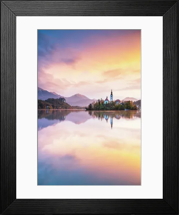 Framed Print : Church of the Assumption, Lake Bled, Upper Carniola Region, Gorenjska, Slovenia Framed Print : Church of the Assumption, Lake Bled, Upper Carniola Region, Gorenjska, Slovenia