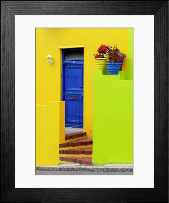 Framed Print : Colourful houses in Bo-Kaap neighbourhood, Cape Town, Western Cape, South Africa Framed Print : Colourful houses in Bo-Kaap neighbourhood, Cape Town, Western Cape, South Africa