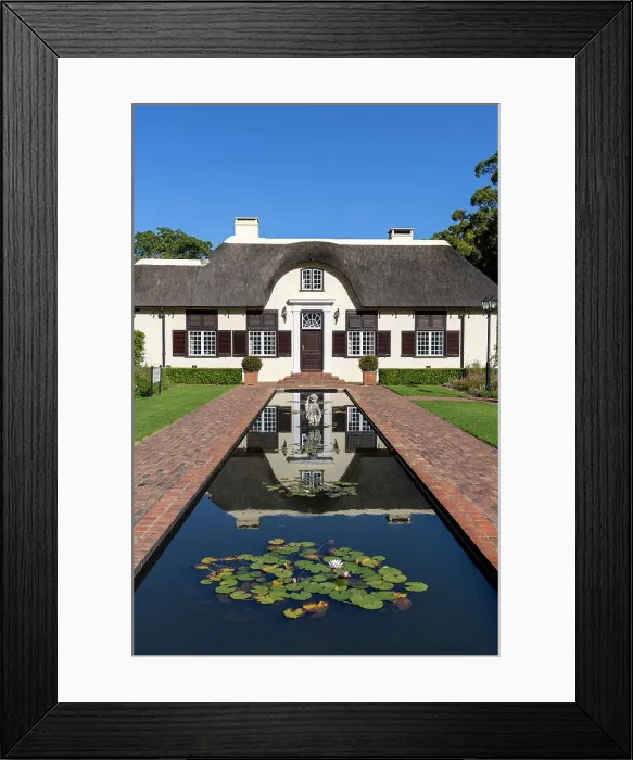 Framed Print : Reflection garden, Vergelegen Wine estate, Franschhoek, Western Cape, South Africa