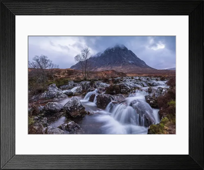 Framed Print : Buachaille Etive Mor and the Coupall River Falls, Glencoe, Highland, Scotland. Spring (March) 2024 Framed Print : Buachaille Etive Mor and the Coupall River Falls, Glencoe, Highland, Scotland. Spring (March) 2024