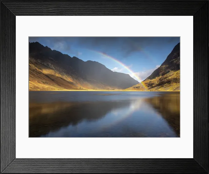 Framed Print : Double rainbow over Loch Achtriochtan in the Scottish Highlands, Glencoe, Scotland. Spring (March) 2024 Framed Print : Double rainbow over Loch Achtriochtan in the Scottish Highlands, Glencoe, Scotland. Spring (March) 2024