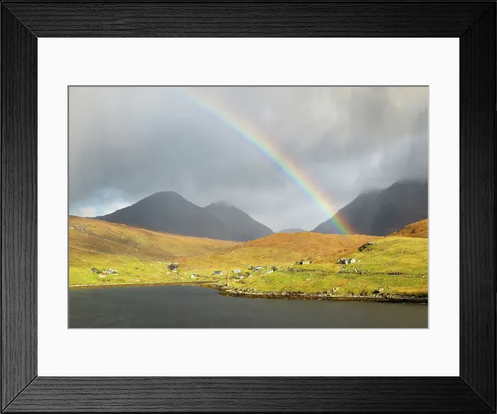 Framed Print : Views towards North Harris mountains and Bunavoneader old whaling station (brick-built chimney) from Aird Asaig, Isle of Harris, Outer Hebrides, Scotland Framed Print : Views towards North Harris mountains and Bunavoneader old whaling station (brick-built chimney) from Aird Asaig, Isle of Harris, Outer Hebrides, Scotland