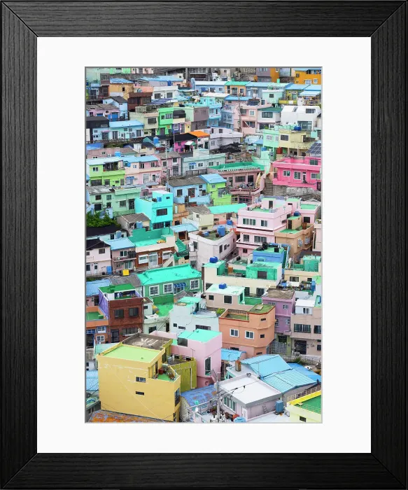 Framed Print : Colourful houses of Gamcheon Culture Village, Busan, South Korea Framed Print : Colourful houses of Gamcheon Culture Village, Busan, South Korea