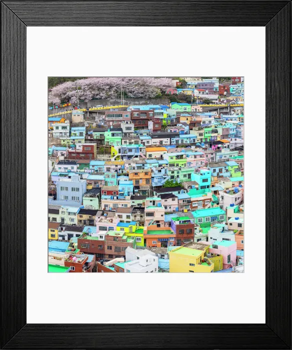 Framed Print : Colourful houses of Gamcheon Culture Village, Busan, South Korea Framed Print : Colourful houses of Gamcheon Culture Village, Busan, South Korea
