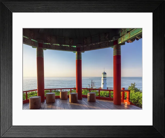Framed Print : Dongbaek Lighthouse and pavilion, Busan, South Korea Framed Print : Dongbaek Lighthouse and pavilion, Busan, South Korea