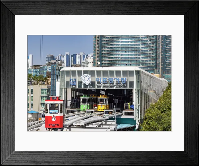 Framed Print : Cars of Haeundae Blueline Park at Mipo Station, Busan, South Korea Framed Print : Cars of Haeundae Blueline Park at Mipo Station, Busan, South Korea