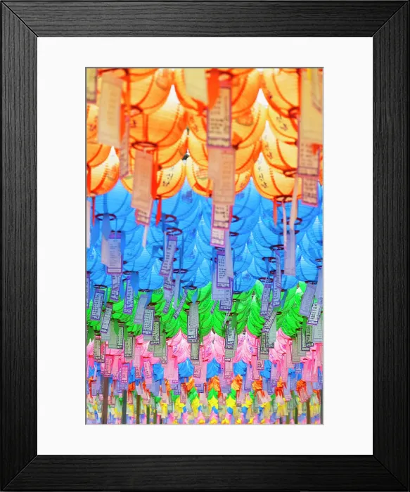 Framed Print : Lanterns at Bulguksa Temple (UNESCO World Heritage Site), Gyeongju, South Korea