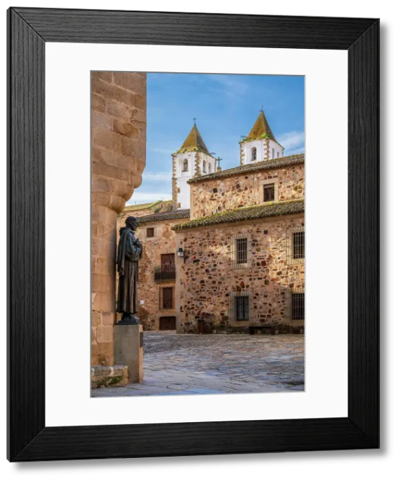 Framed Print : Statue of San Pedro de Alcantara outside the Cathedral, Caceres, Extremadura, Spain Framed Print : Statue of San Pedro de Alcantara outside the Cathedral, Caceres, Extremadura, Spain