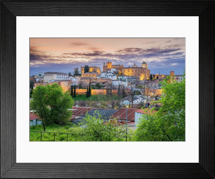 Framed Print : Medieval walled old town, Caceres, Extremadura, Spain Framed Print : Medieval walled old town, Caceres, Extremadura, Spain