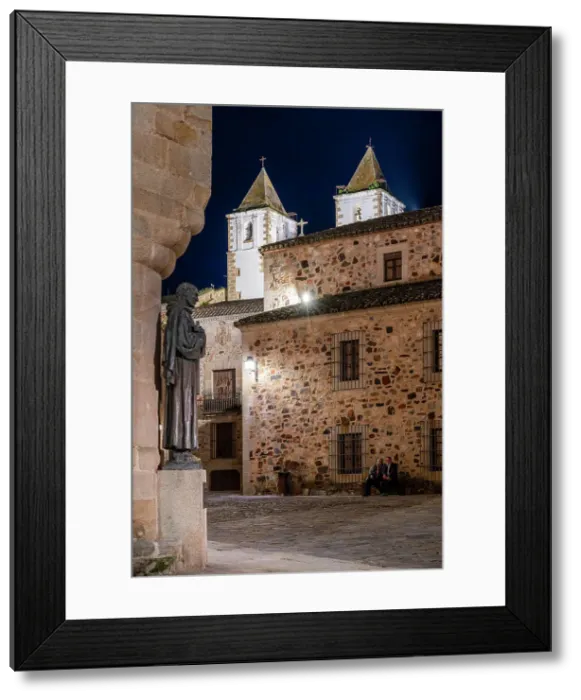 Framed Print : Statue of San Pedro de Alcantara outside the Cathedral, Caceres, Extremadura, Spain Framed Print : Statue of San Pedro de Alcantara outside the Cathedral, Caceres, Extremadura, Spain