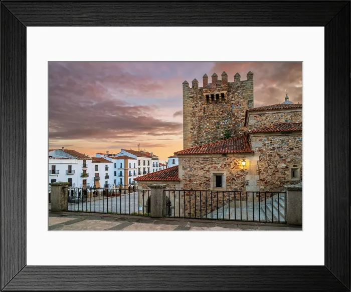 Framed Print : Bujaco Tower, Plaza Mayor, Caceres, Extremadura, Spain Framed Print : Bujaco Tower, Plaza Mayor, Caceres, Extremadura, Spain