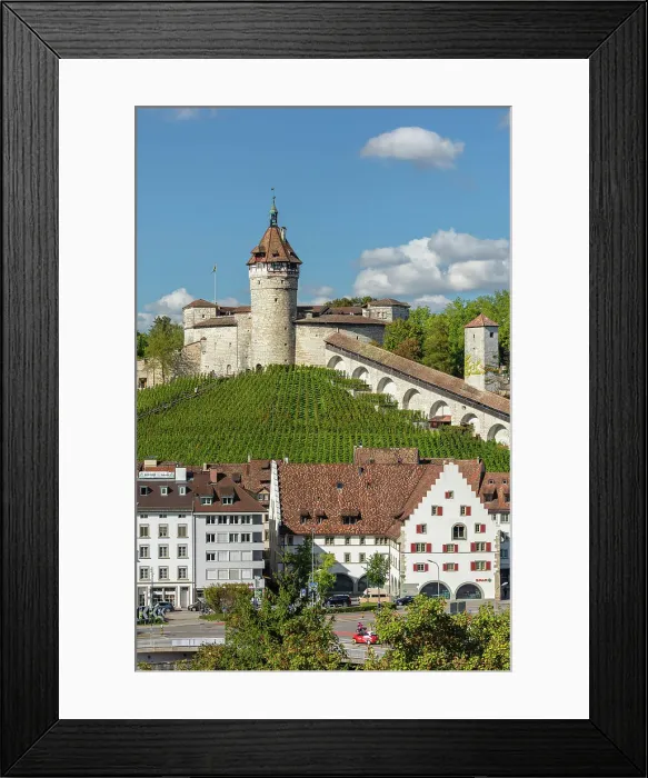 Framed Print : Old town and Munot Fortress, Schaffhausen, Switzerland Framed Print : Old town and Munot Fortress, Schaffhausen, Switzerland