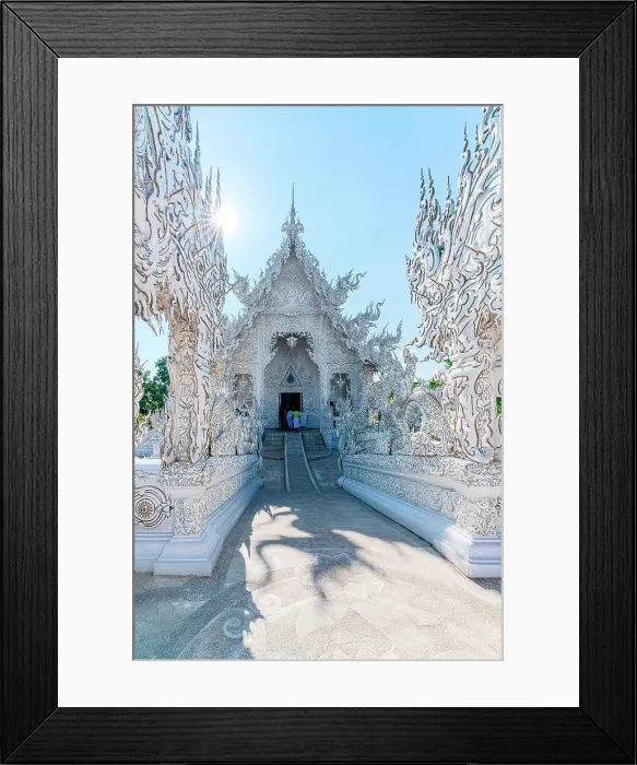 Framed Print : Art sculptures and mythological statues at Wat Rong Khun or White Temple, buddhist landmark in Chiang Rai, Thailand Framed Print : Art sculptures and mythological statues at Wat Rong Khun or White Temple, buddhist landmark in Chiang Rai, Thailand