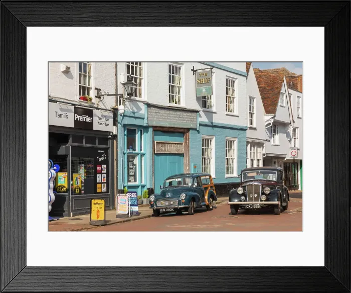 Framed Print : England, Kent, Faversham, Annual Festival of Transport, West Street, Display of Vintage Cars Framed Print : England, Kent, Faversham, Annual Festival of Transport, West Street, Display of Vintage Cars